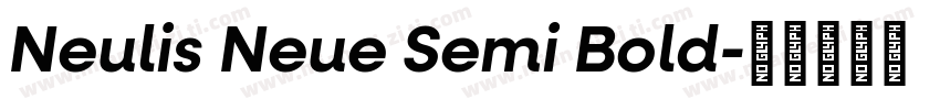 Neulis Neue Semi Bold字体转换